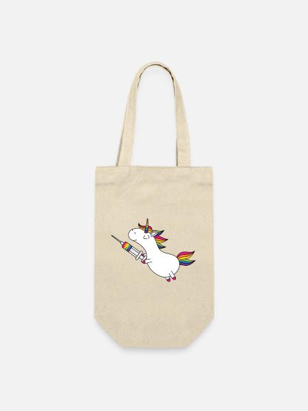 Licorne Immunicorn avec seringue arc-en-ciel - Sac à bouteille - nature