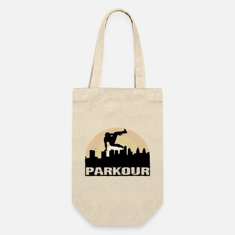 Parkour - Geschenkbeutel für Flaschen - Natur
