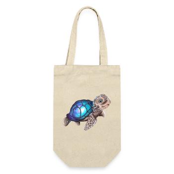 Schildkröte mit einer Galaxie - Geschenkbeutel für Flaschen - Natur - Vorne
