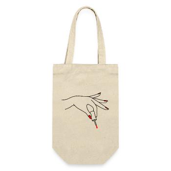 Nail Polish pedicure logo 3 - Gift Bag for Bottles - nature - Front