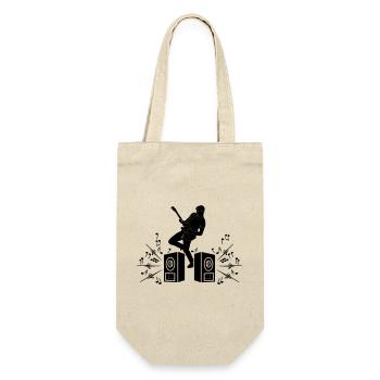 Guitar player with electric guitar - Gift Bag for Bottles - nature - Front