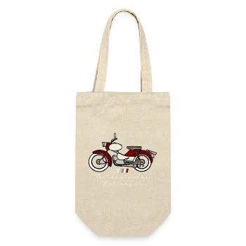 Simson Star SR4-1 - DDR - Ostdeutsches Kulturgut - Geschenkbeutel für Flaschen - Natur - Vorne