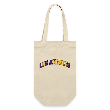 Los Angeles Logo: College-Design-Farben - Geschenkbeutel für Flaschen - Natur - Vorne