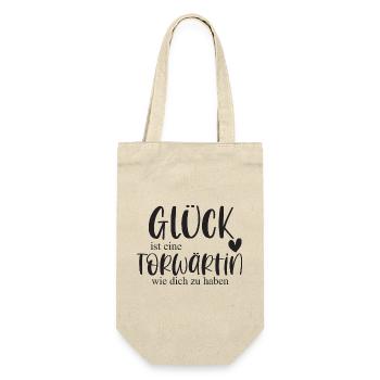 Torwärtin Fußball Sport Fußballspielerin Geschenk - Geschenkbeutel für Flaschen - Natur - Vorne