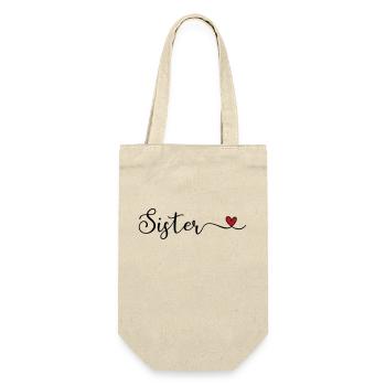 Sister - Gift Bag for Bottles - nature - Front