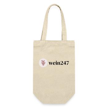 wein247 Merch - Geschenkbeutel für Flaschen - Natur - Vorne