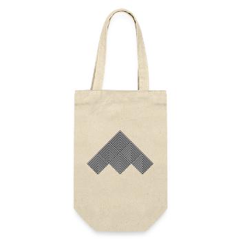 Cooles Muster Design - Geschenkbeutel für Flaschen - Natur - Vorne