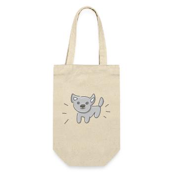 Dog icon pet cute grey - Gift Bag for Bottles - nature - Front