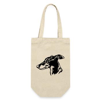 Greyhound Head - Gift Bag for Bottles - nature - Front