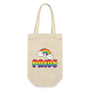Gay Pride Rainbow Cloud CSD LGBTQ - Gift Bag for Bottles - nature - Front
