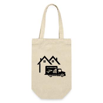 Haus LKW Jalousien - Geschenkbeutel für Flaschen - Natur - Vorne