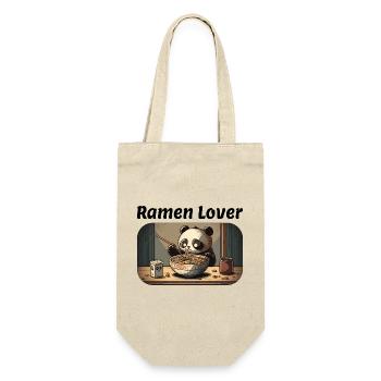 Panda Ramen/Ramen Liebhaber - Geschenkbeutel für Flaschen - Natur - Vorne