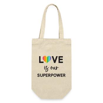Pride Month - LGBTQ+ Love is Our Superpower - Gift Bag for Bottles - nature - Front