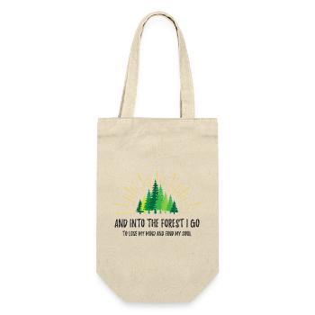 Und in den Wald gehe ich - Geschenkbeutel für Flaschen - Natur - Vorne
