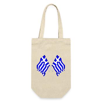 Two flags of Greece - Gift Bag for Bottles - nature - Front