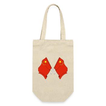 Two flags China - Gift Bag for Bottles - nature - Front