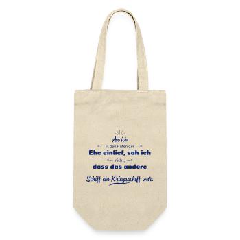 Lustige Sprüche Scheidung - Geschenkbeutel für Flaschen - Natur - Vorne