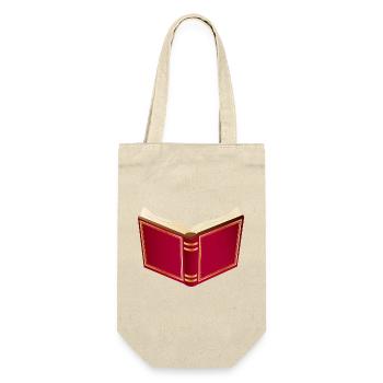 Open red book for Santa Claus and Christmas - Gift Bag for Bottles - nature - Front