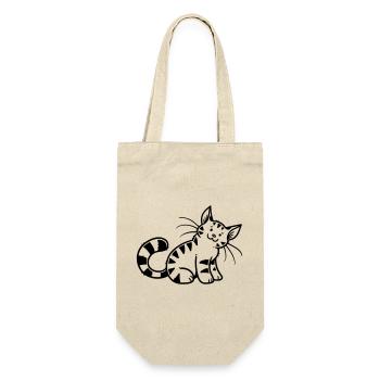 Cartoon Kitten - Gift Bag for Bottles - nature - Front