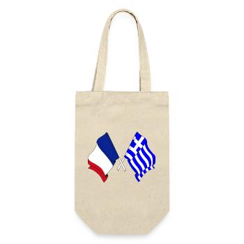 Drapeau de la France et drapeau de la Grèce - Sac à bouteille - nature - Devant