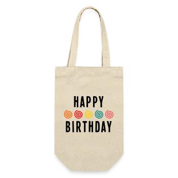 HAPPY BIRTHDAY. JOYEUX ANNIVERSAIRE. ANNIVERSAIRE. - Sac à bouteille - nature - Devant