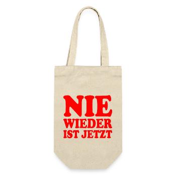 Nie wieder ist jetzt - Geschenkbeutel für Flaschen - Natur - Vorne