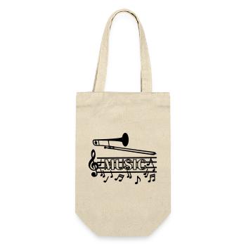 Trombone music logo - Gift Bag for Bottles - nature - Front