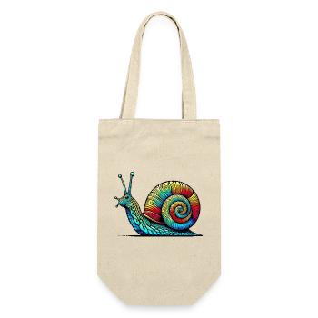 Schnecke - Geschenkbeutel für Flaschen - Natur - Vorne