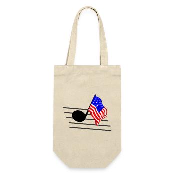 Flag Music Tone Flag USA - Gift Bag for Bottles - nature - Front