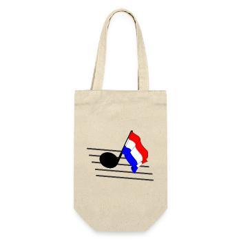 Flag music tone flag Netherlands - Gift Bag for Bottles - nature - Front