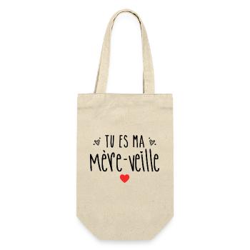 Jeux De Mots Fête Des Mères Cadeau Maman - Sac à bouteille - nature - Devant