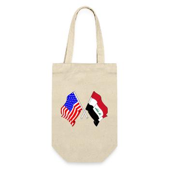 Flag of the USA and flag of Iraq - Gift Bag for Bottles - nature - Front