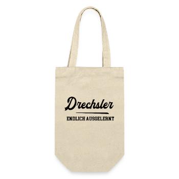 Drechsler Ausbildung Bestanden Azubi Drechslerei - Geschenkbeutel für Flaschen - Natur - Vorne