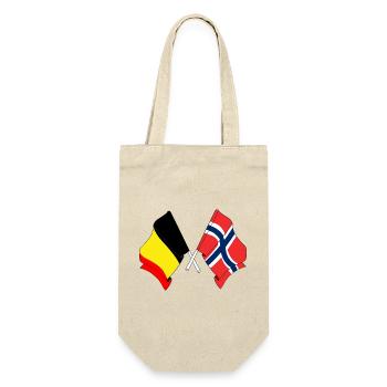 Flag Belgium, flag Norway - Gift Bag for Bottles - nature - Front