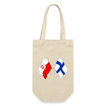 Flag Poland and flag Finland - Gift Bag for Bottles - nature - Front