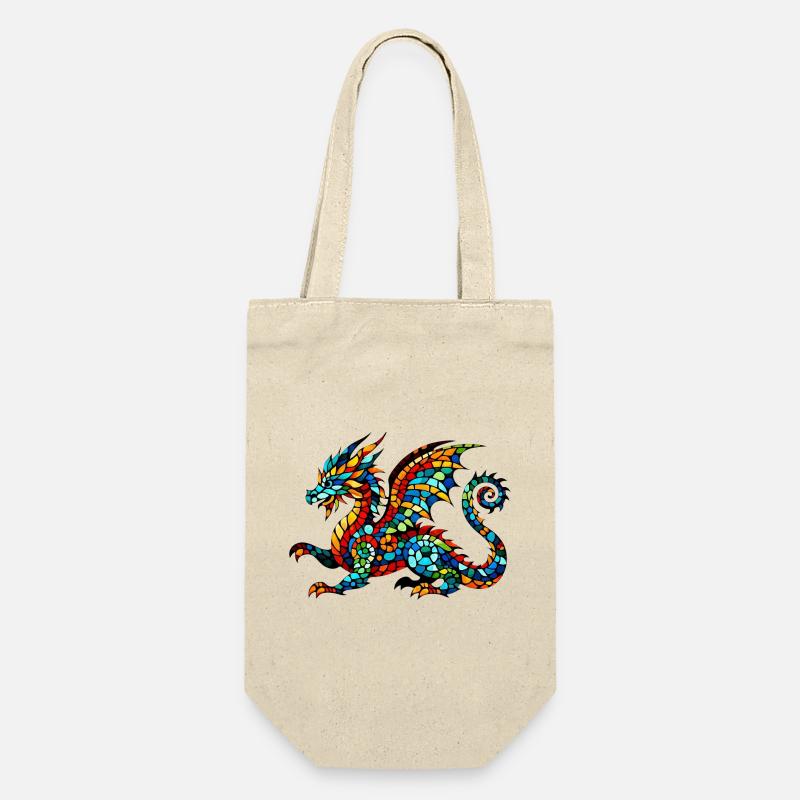 Drache - Geschenkbeutel für Flaschen - Natur