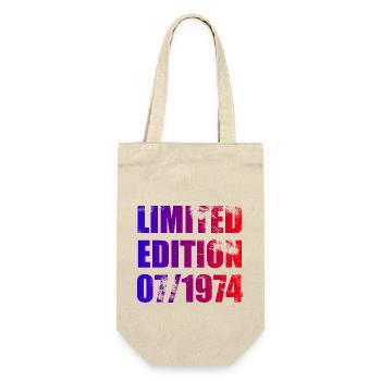 50th Birthday Limited Edition 07/1974 - Gift Bag for Bottles - nature - Front