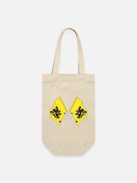 Zwei Flaggen von Flandern Belgien - Geschenkbeutel für Flaschen - Natur