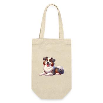 Australian Shepherd 2 - Gift Bag for Bottles - nature - Front