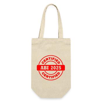 Abi 2025 - Geschenkbeutel für Flaschen - Natur - Vorne