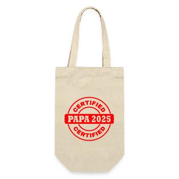 Papa 2025 - Gift Bag for Bottles - nature - Front