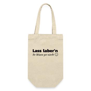 BT. -Lass laber'n - Geschenkbeutel für Flaschen - Natur - Vorne