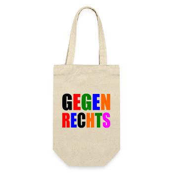 Gegen rechts - Geschenkbeutel für Flaschen - Natur - Vorne