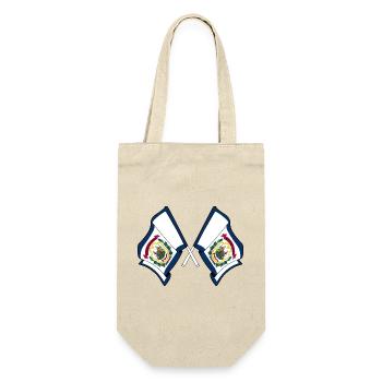 Two flags crossed West Virginia - Gift Bag for Bottles - nature - Front