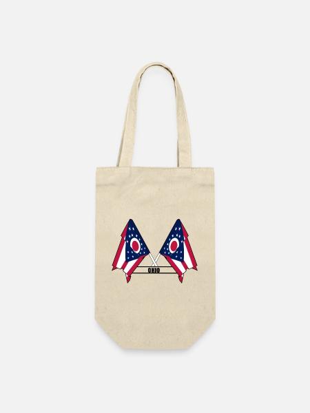 wee flags text OHIO - Geschenkbeutel für Flaschen - Natur