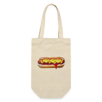Farbexplosiver Hotdog Malerei - Geschenkbeutel für Flaschen - Natur - Vorne