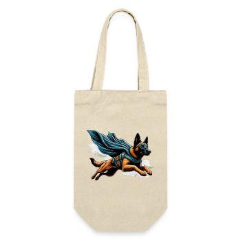 Super Dog Belgian Shepherd Cape Gift - Gift Bag for Bottles - nature - Front