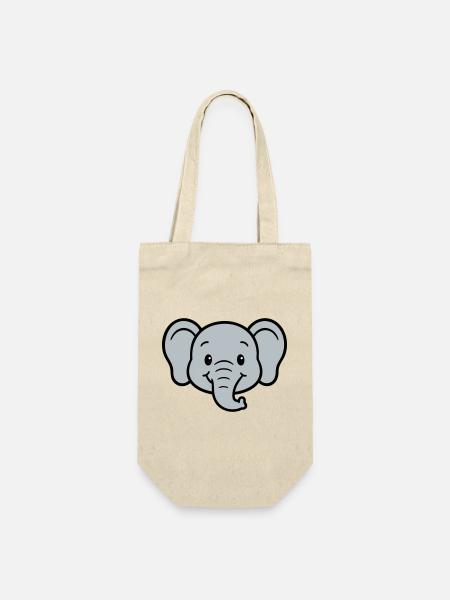 Playful elephant print for children - Gift Bag for Bottles - nature