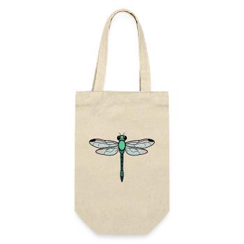 Libelle - Geschenkbeutel für Flaschen - Natur - Vorne