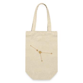 Sternkonstellation Krebs Sternzeichen Sternzeichen Golden - Geschenkbeutel für Flaschen - Natur - Vorne